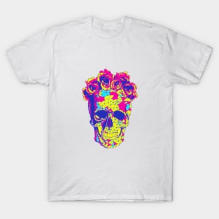 Sugar Skull Floral Day of the Dead Dia de los Muertos Halloween T-Shirt